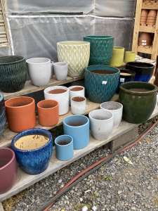 Colorful ceramic pottery